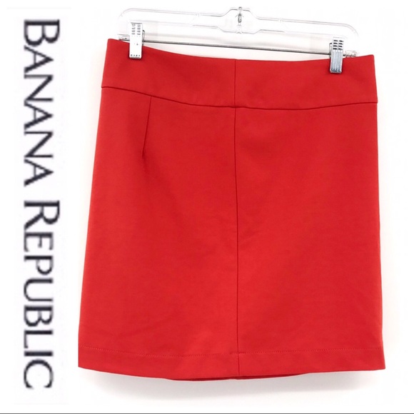 💕SALE💕NWT Banana Republic Coral Zipup Mini Skirt - Picture 2 of 8